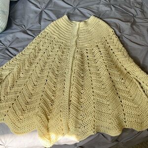 Vintage hand-knitted shawl